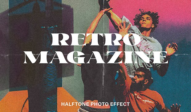 Retro Magazine Halftone Photo Effect
