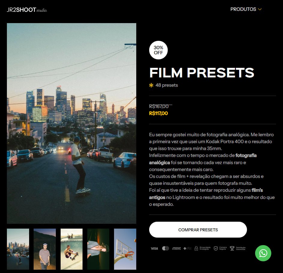 jr2shoot - PACK FILM Presets