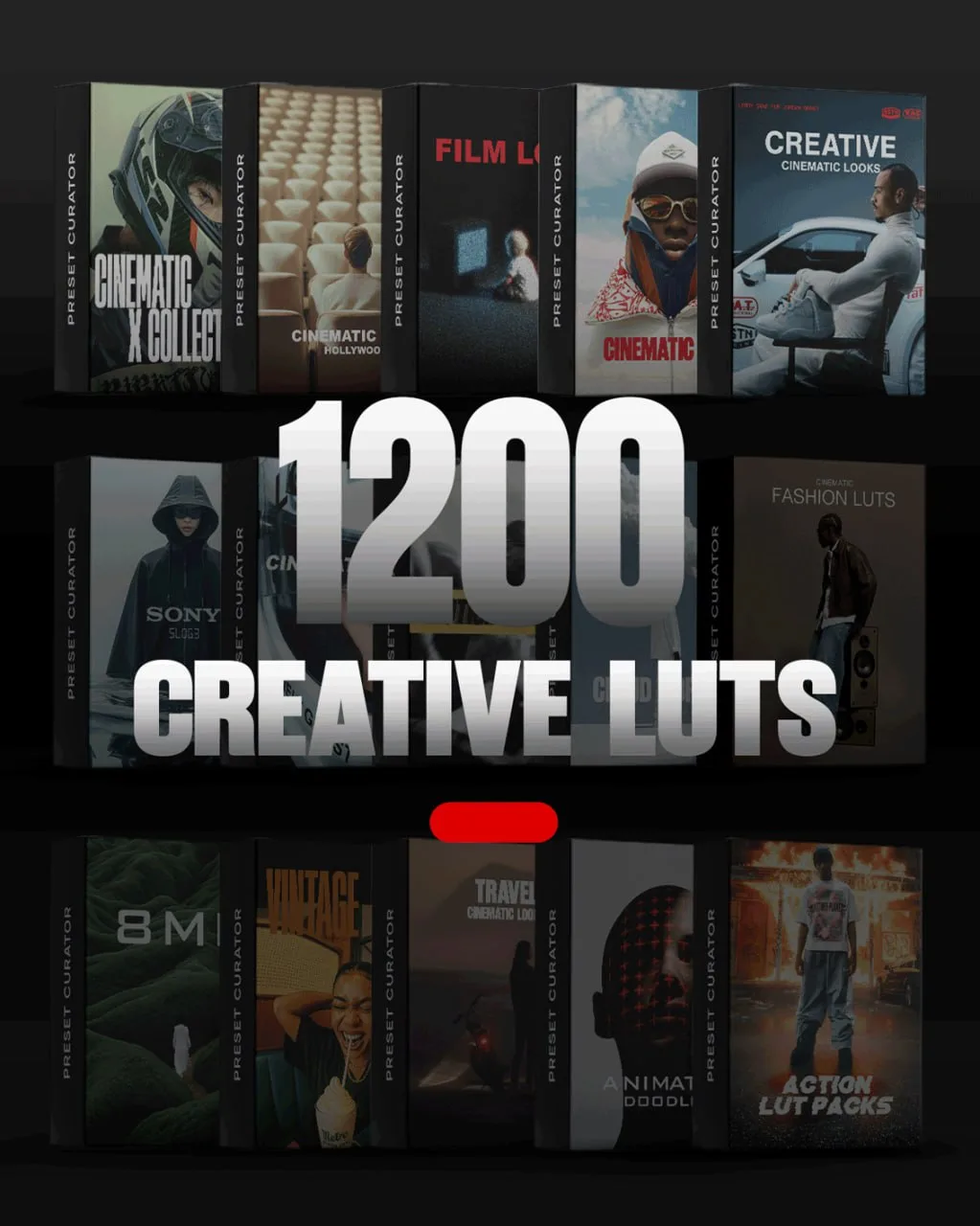 Presetcurator - 1200+ Creative Cinematic LUTs Master Bundle