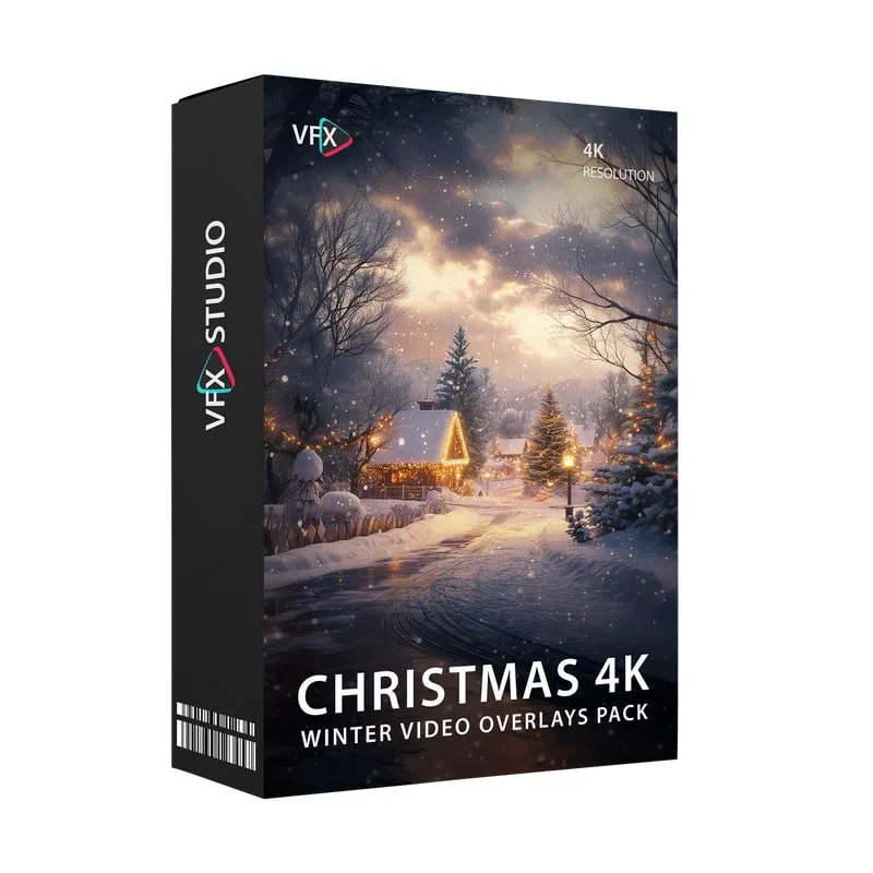 VfxStudio - Christmas 4k Winter Video Overlays Pack