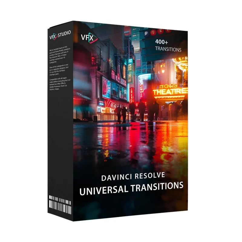 400+ DaVinci Resolve Universal Transitions Bundle